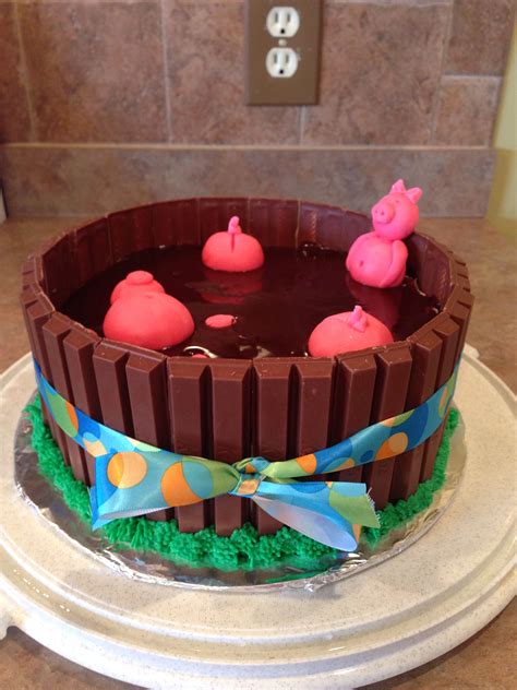 Pig in the mud cake. Yes I made this! | Mud cake, Cake, Birthday cake