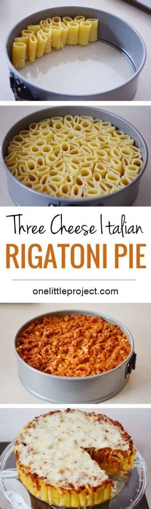 Three Cheese Italian Rigatoni Pie