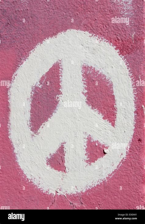 CND Campaign for Nuclear Disarmament symbol painted on wall graffiti ...