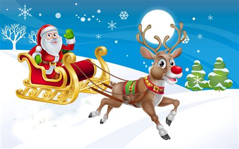 Santa and Reindeer Wallpapers - Top Free Santa and Reindeer Backgrounds - WallpaperAccess