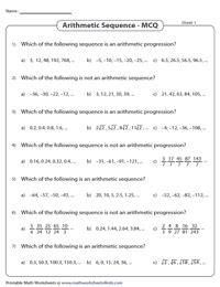 30 Arithmetic Sequence Worksheet Algebra 1 - support worksheet