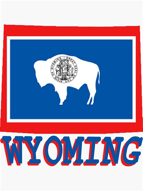 "Wyoming State Flag" Sticker by peteroxcliffe | Redbubble