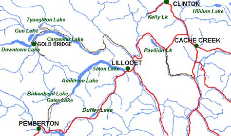 Pemberton, Gold Bridge, Lillooet & Cache Creek Area of British Columbia. Hwy 99