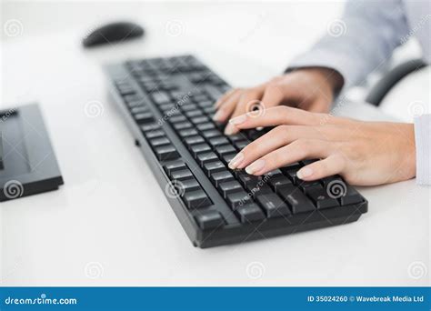 Hands Typing on a Keyboard in an Office Stock Photo - Image of business ...