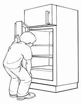 Refrigerator Coloring Pages sketch template
