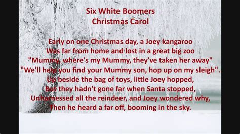 Six White Boomers Lyrics - Christmas Carol Lyrics - YouTube