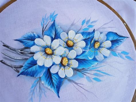 Fabric Painting Flower Designs On Tablecloth | Best Flower Site