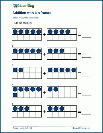 10 Frame Worksheets Grade 1 | Webframes.org