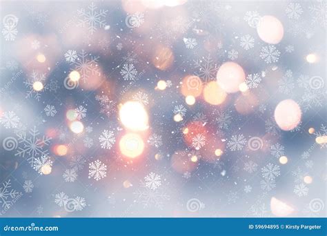 Christmas Background Lights Snow - Otas