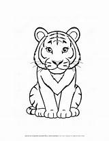 Boost Learning & Fun With Our Baby Tiger Coloring Page For Kids sketch template
