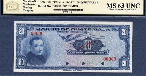 Guatemala banknotes 20 Quetzales banknote of 1963|World Banknotes ...