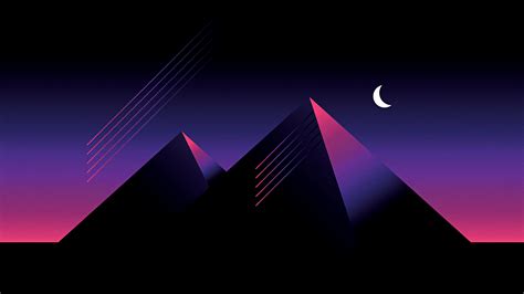 Retro Wave Pyramid [OC] [3840x2160] : r/wallpaper