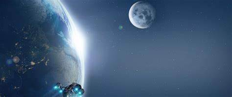 2560x1080 Spaceship Planet Galaxy Space 5k Wallpaper,2560x1080 ...