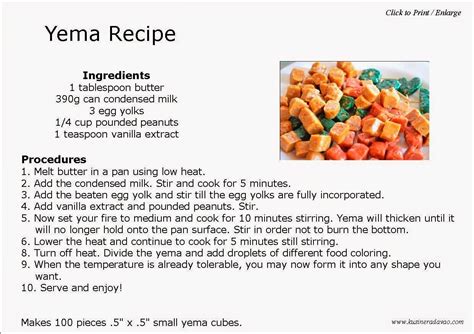 Yema Recipe | KUSINERA DAVAO | Yema recipe, Recipes, Ingredients recipes