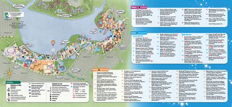 Backside of Downtown Disney brochure | Disney map, Disney world map ...