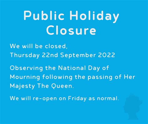 Public Holiday Closure – 22nd September 2022 – Nepean Community ...