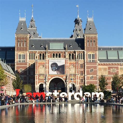 I amsterdam sign in the backyard of the Rijksmuseum in Amsterdam ...