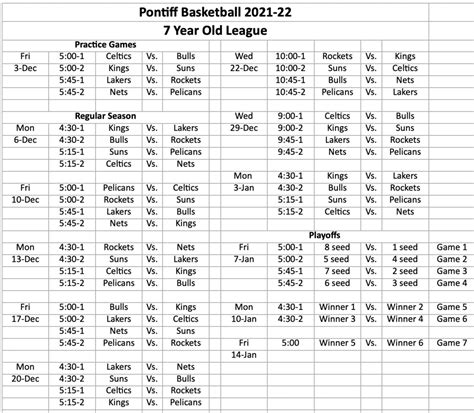 Boys basketball schedules – Pontiff Blue Devils