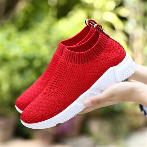 Weweya Big Size 42 Mesh Sock Shoes Women Non slip Sneakers Woman Soft ...