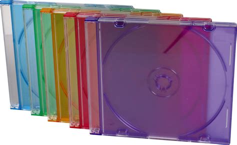 CD DVD MULTI-COLOURED SLIM JEWEL CASE PLASTIC BOX 10 PK | eBay