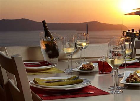 Have a Romantic Sunset Dinner Overlooking the Santorini Caldera