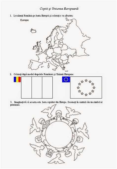 Materiale didactice de 10(zece): Copiii şi Uniunea Europeană | Coloring ...