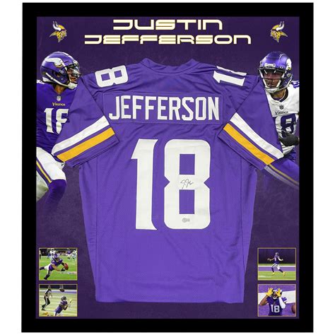 NFL – Justin Jefferson Signed & Framed Jersey (Beckett Hologram ...