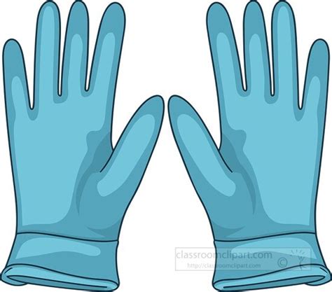 Objects Clipart-pair of blue gloves clip art