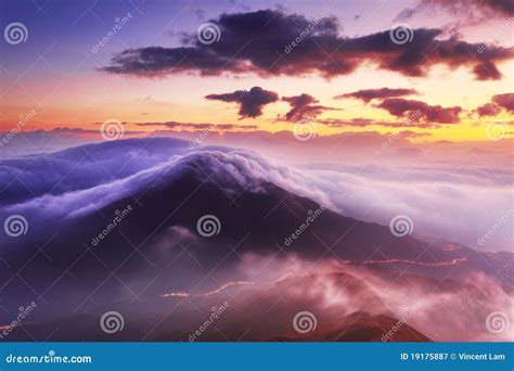 Sunrise in Phoenix Mountain Stock Image - Image of sunrise, lantau: 19175887