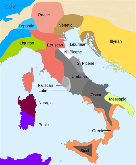 Before the Roman Empire, ancient Italy comprised a group of cultures ...