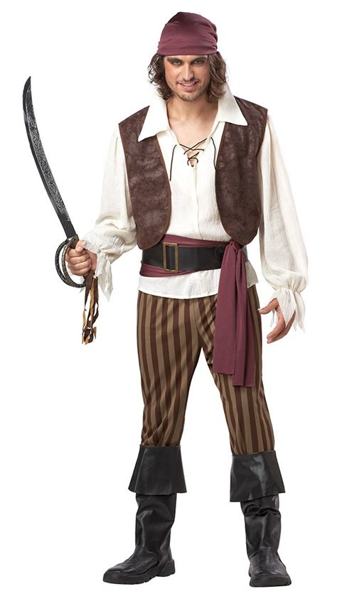 Full Set Mens Fancy Pirate Costume Cosplay Halloween MC0082 - Pirates of the Caribbean - Movie ...