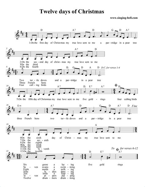 Free Printable Sheet Music Lyrics - Free Printable