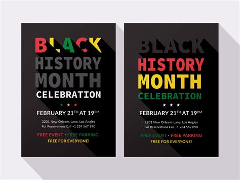 Black History Month Vector Flyer Templates 271042 Vector Art at Vecteezy