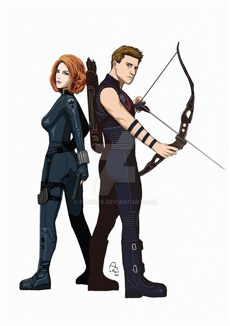 Black Widow and Hawkeye by Fandias on DeviantArt