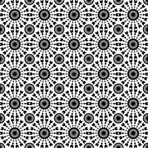 Abstract geometric seamless pattern. Black and white style pattern with ...