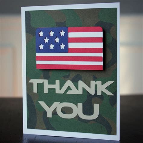 Army Party Military Thank You Card Set