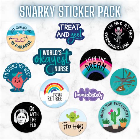 Snarky Sticker Pack – snarkynurses