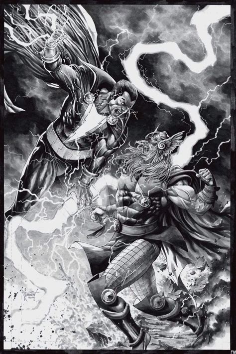 Black Adam vs Thor (Felix Icarus Morales) Comic Art in 2023 | Comic art ...