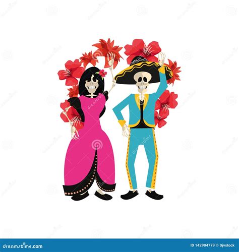 Day of the dead stock illustration. Illustration of flower - 142904779