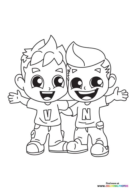 Vlad and Niki - Coloring Pages for kids | 100% free print or download