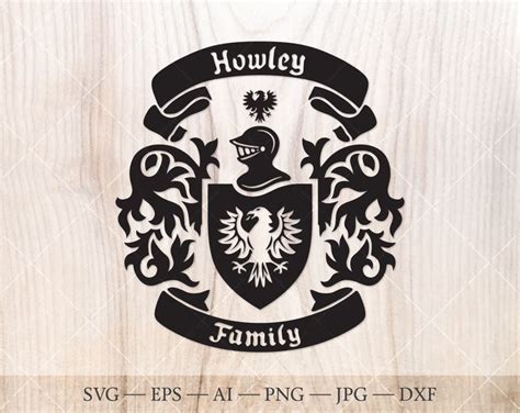 Howley Family crest. Coat of arms svg. Heraldic shield with | Etsy in ...