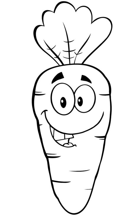 Cartoon Carrot - Coloring Pages