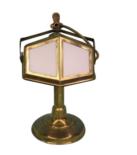 An antique Edwardian brass desk lamp- Williams Antiques