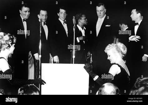 The Rat Pack at their peak in Las Vegas: PETER LAWFORD, FRANK SINATRA, DEAN MARTIN, SAMMY DAVIS ...