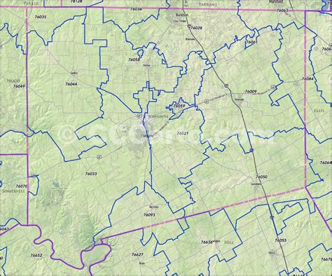 Johnson County, Texas Zip Code Map - Find zip codes in Texas