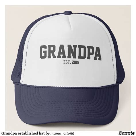 Grandpa established hat Baseball Accessories, Custom Accessories, Accessories Hats, Uncle Gifts ...