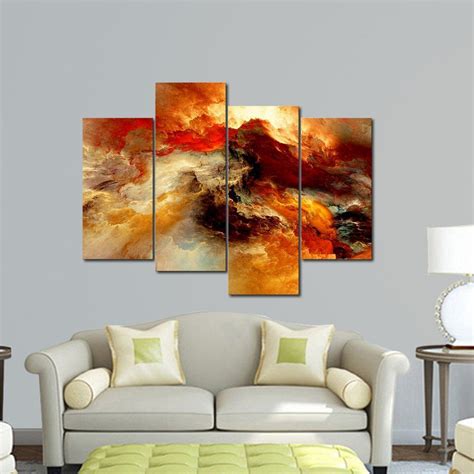 Pyradecor Large Giclee Canvas Prints Wall Art Colorful Clouds Landscape ...