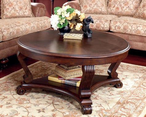 Large Wood Round Coffee Table | solesolarpv.com