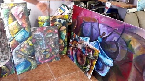 Jamaican visual artists Artist Give studio tour - YouTube