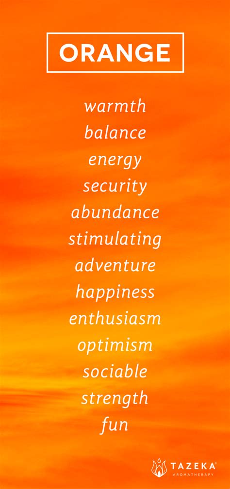 Orange Color Psychology http://www.tazekaaromatherapy.com | Quotes | Pinterest | Färger ...